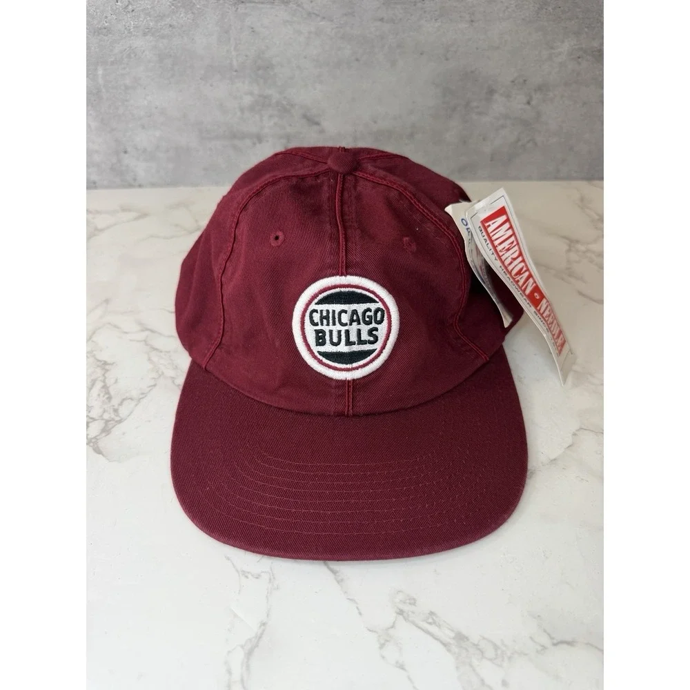 Vintage Chicago Bulls NBA Hat American Needle Red Strapback Licensed Cap NWT